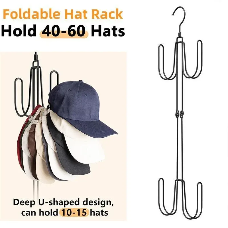 Multi-functional Hat Storage Rack Double Hanging Organizer for Hats Accessories