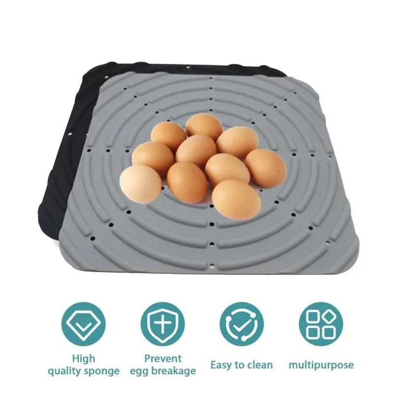 Washable Silicone Nesting Box Bedding Reusable Under Bedding for Chicken Coop – Grey-2PCS