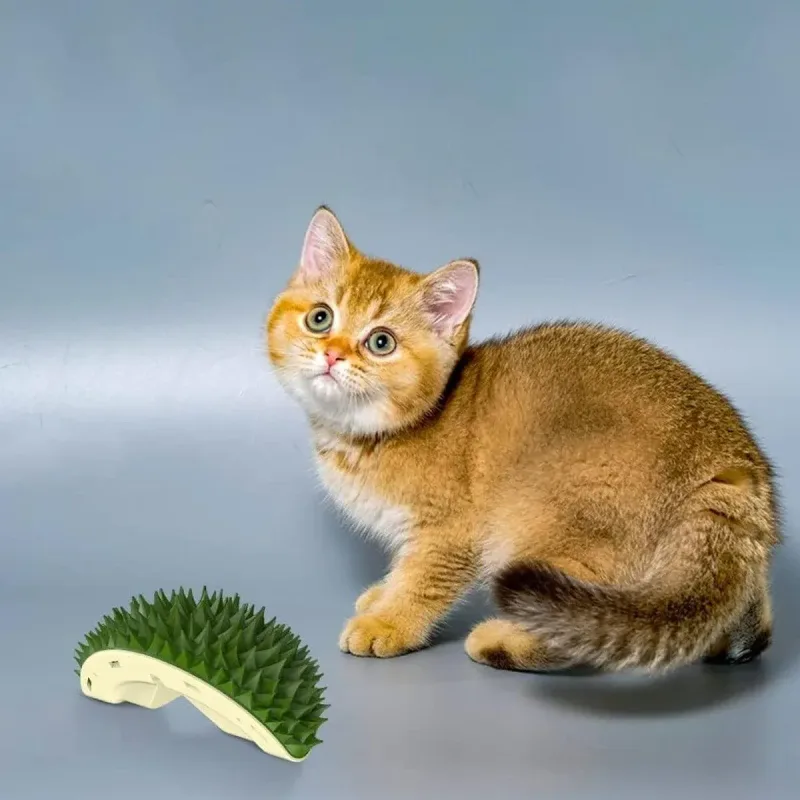 Durian Rubbing Comb for Cats Grooming Massage Tool Pet Hair Comb for Shedding – Green