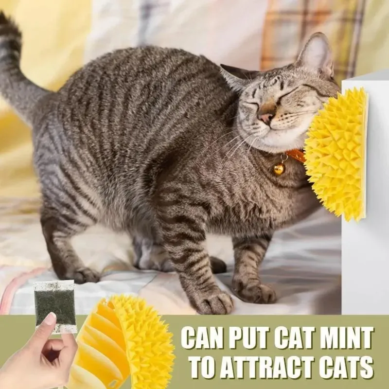 Durian Rubbing Comb for Cats Grooming Massage Tool Pet Hair Comb for Shedding – Green