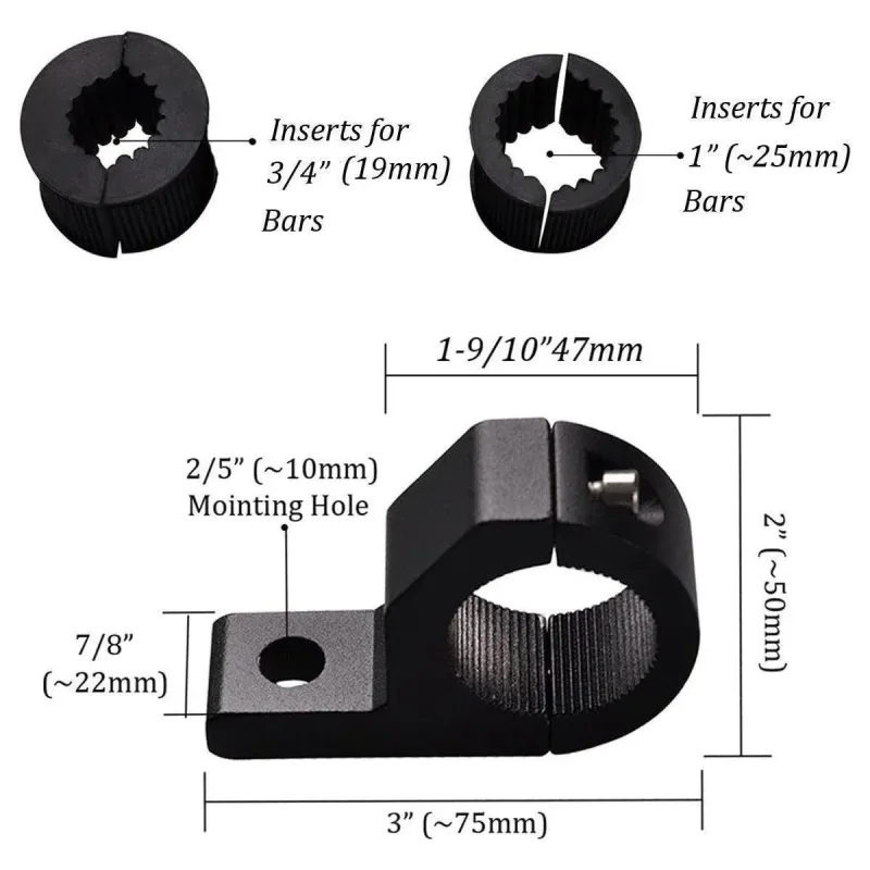 1 Pair Light Clip Fixing Bracket for Car Motorcycle Spotlights Mounting Shelf