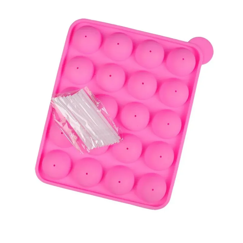 2pcs 20 Holes Round Silicone Moulds for Lollipop Candy Making Baking Tools