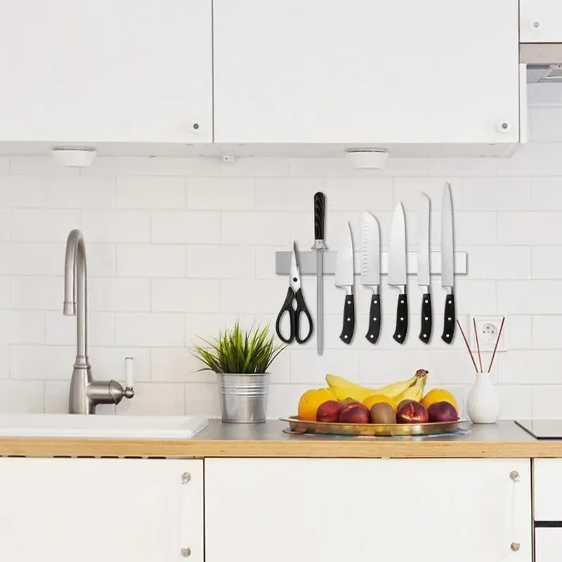 40/50cm Stainless Steel Magnetic Knife Rack Holder Knives Tool Shelf Magnet – 30CM