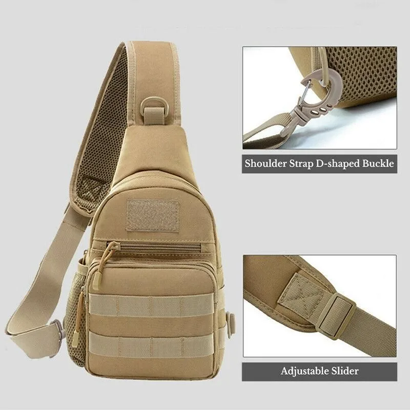 Man Shoulder Backpack Chest Bag Small Sling Cross Body Satchel Bag Outdoor – Camouflage