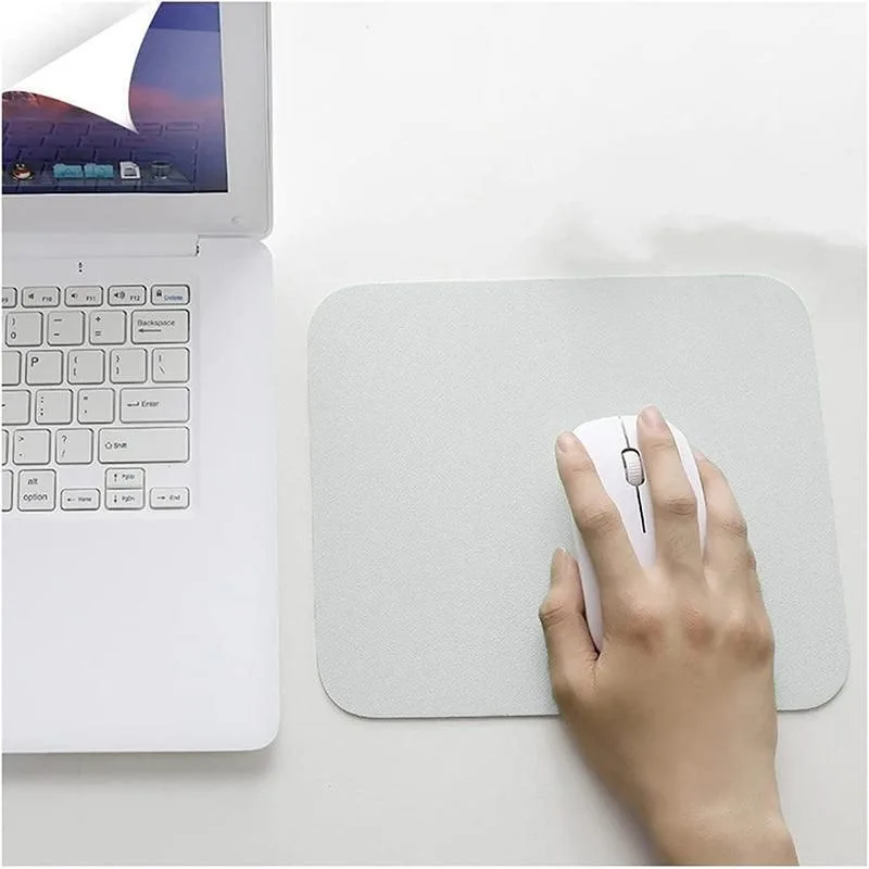 Pu Leather Gaming Mouse Pad Desk Mat Anti-Slip Speed Mousepad 22X22Cm Waterproof – Grey
