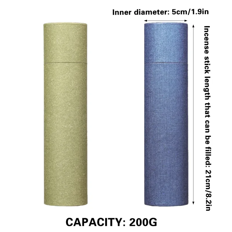 10PCS Incense Paper Tubes 200g Capacity 2 Colours Durable Thickness Material – Blue