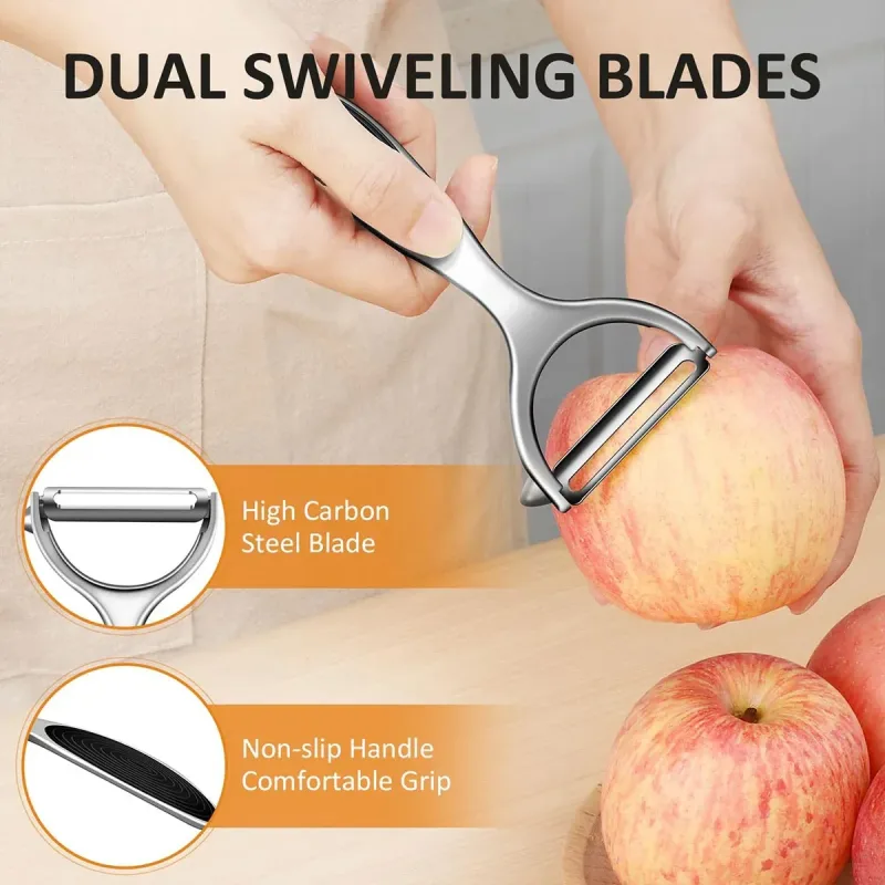 2PCS Stainless Steel Peeler Knife for Fruit Vegetable Peeling Kitchen Tools