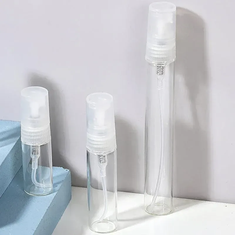 10Pcs Glass Perfume Bottles – 3/5/10ml with Atomizer Pump Spray – 10ML 10PCS