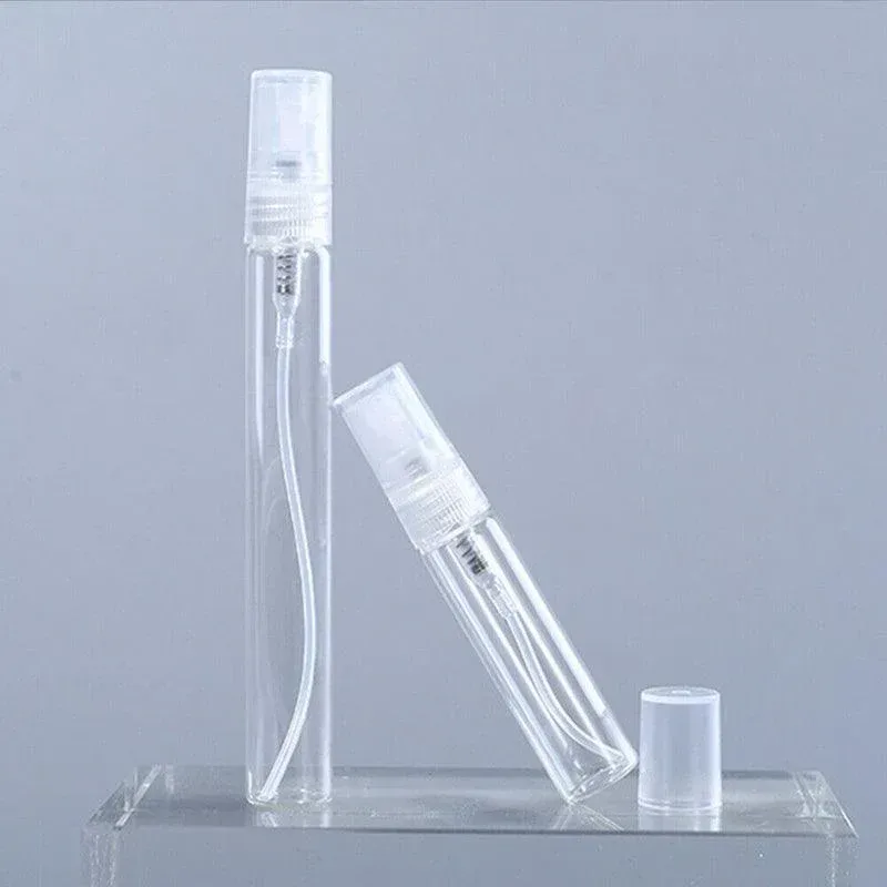 10Pcs Glass Perfume Bottles – 3/5/10ml with Atomizer Pump Spray – 10ML 10PCS
