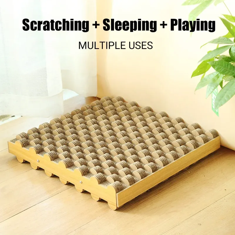 Cat Entertainment Corrugated Scratching Board Cat Toy Anti Scratch Durable – Basic Model