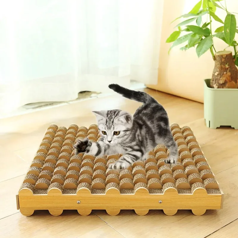 Cat Entertainment Corrugated Scratching Board Cat Toy Anti Scratch Durable – Basic Model