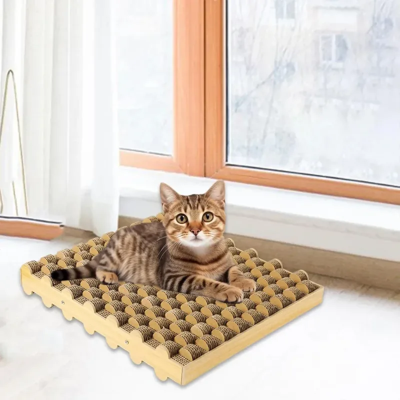 Cat Entertainment Corrugated Scratching Board Cat Toy Anti Scratch Durable – Basic Model