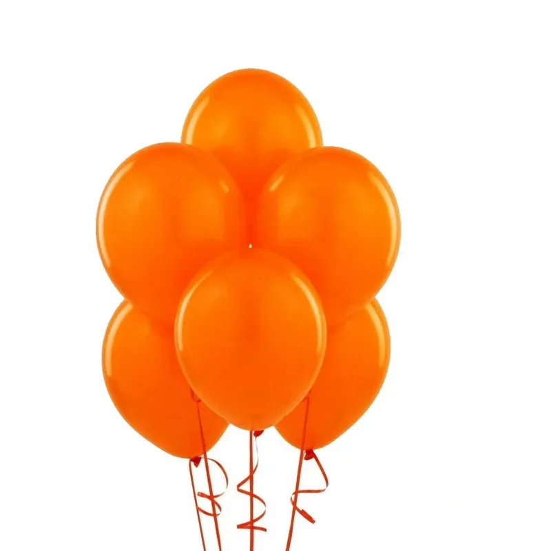 100PCS 10 Inch Latex Balloons Party Decorations Birthday Wedding Balloon Solid Colour – Orange