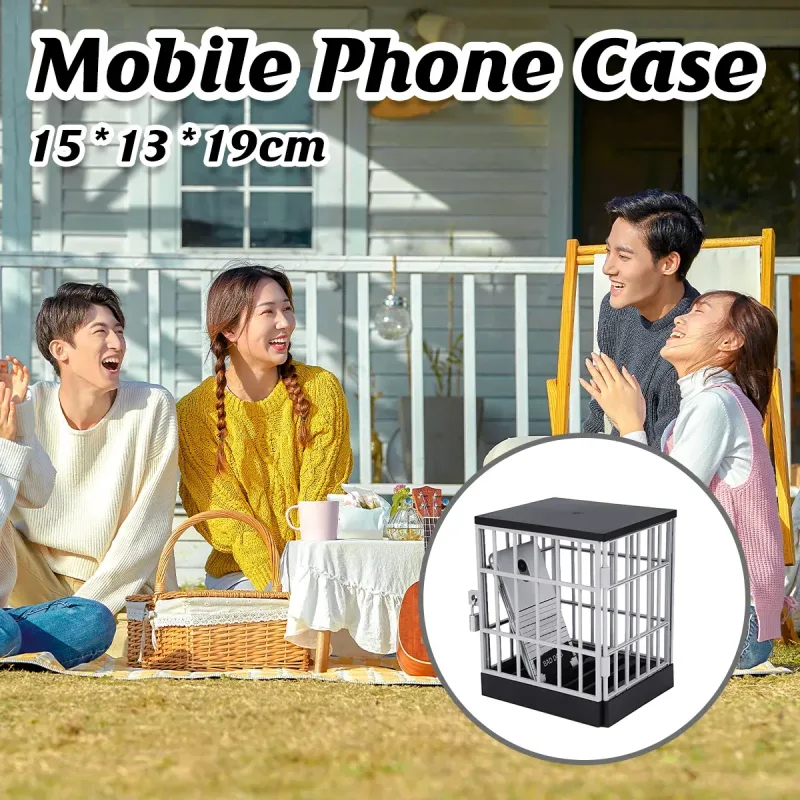 Mobile Phone Jail Lock Up Safe Smartphone Storage Box Prison Cell Locking Cage