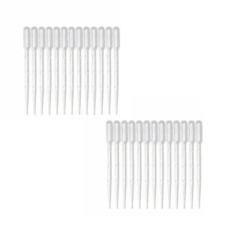100X 3ml Disposable Graduated Plastic Pipettes for Liquid Transfer