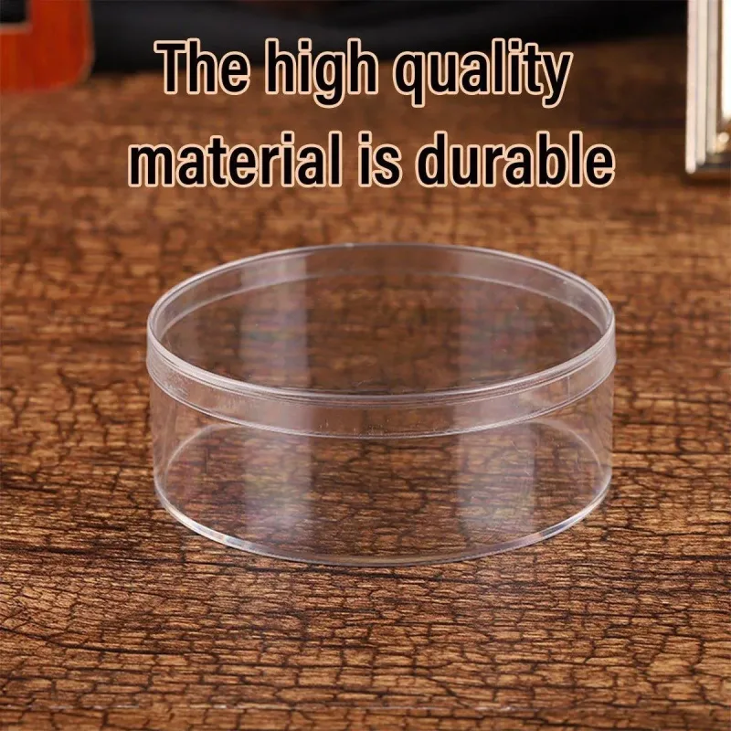 10pcs Clear Round Gift Boxes Plastic Candy Storage Containers for Party Favors – 15×6.5cm