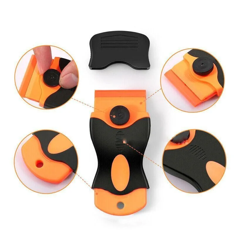 Plastic Razor Blade Scraper or Replacement Blades 10/20/30/50/100PCS Cleaning Tool – 1X Plastic Scraper – 1X Plastic Scraper