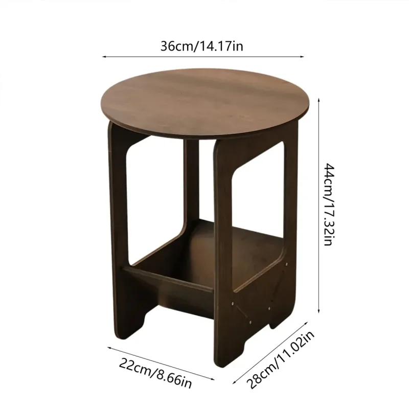 Double Layer Bedside Storage Table for Bedroom Living Room Nightstand Organizer