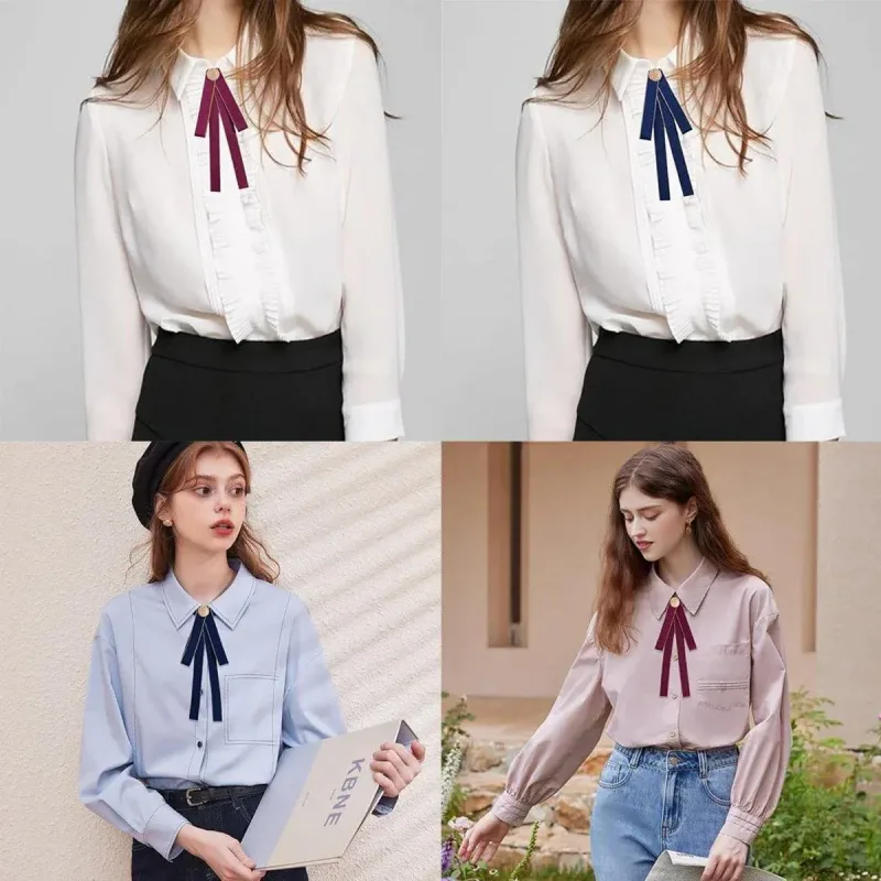 3PCS Unisex Pure School Uniform Tie Bow College Style Student JK Shirt Accessory