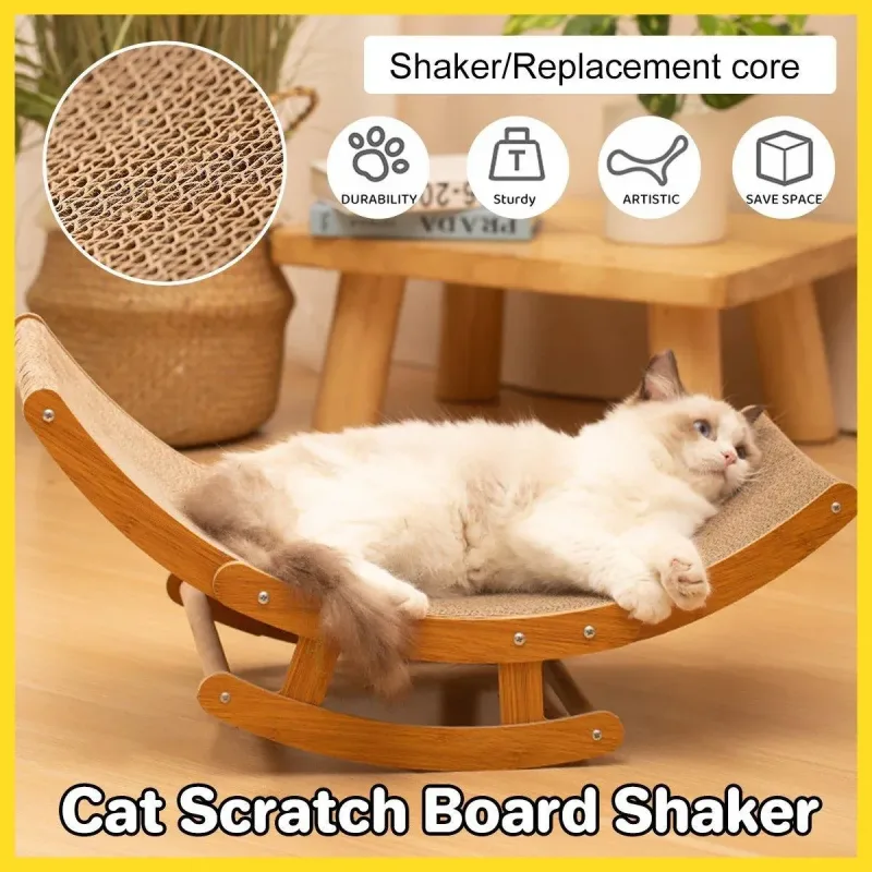 Premium Cat Scratching Board Bed Corrugated Paper Durable All Seasons Cat Toy – Replacement core * 2