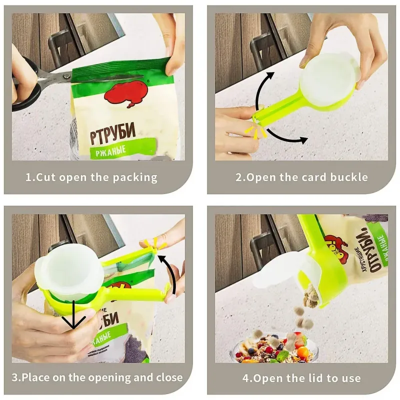 4 PCS Food Freshness Sealing Clip Moisture Proof Airtight for Food Storage
