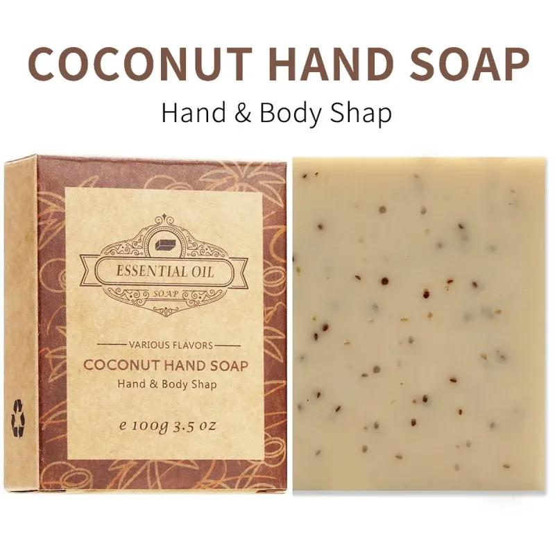 2PCS Seaweed Scrub Body Soap Bar with Granules Exfoliating Bath Cleanser Gift – Tea-2PCS
