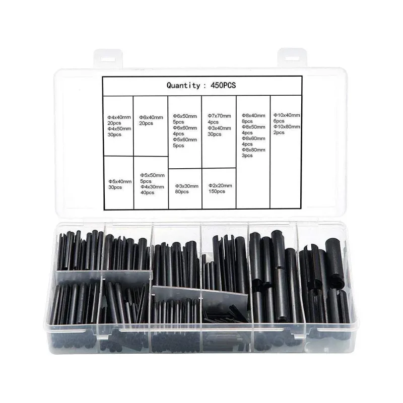 450-Piece Slotted Spring Tension Pin Assortment with Storage Case