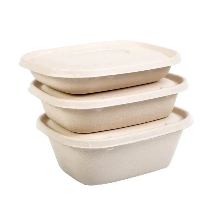 100X Food Preparation Burger Storages Cake Packaging Box Lunch Boxes – 1300ml-Primary