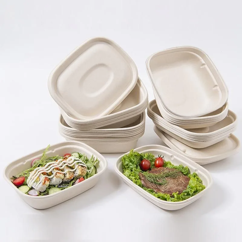 100X Food Preparation Burger Storages Cake Packaging Box Lunch Boxes – 1300ml-Primary