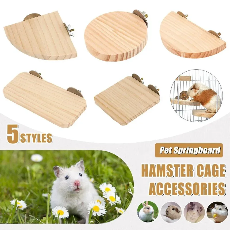 Hamster Parrot Play Stand Jump Platform Squirrel Cage Accessories Gear Pet Toy – A2111 (15*7.5*1.5cm)
