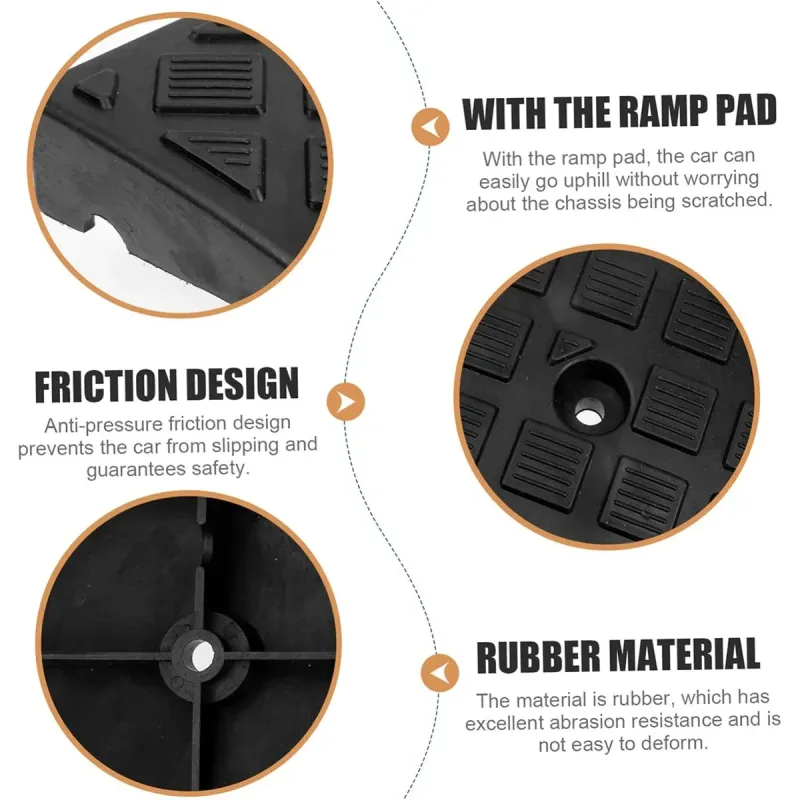 Uphill Step Ramp Pad 2PCS Plastic Slope Threshold Ramp Pad For Driveway Support