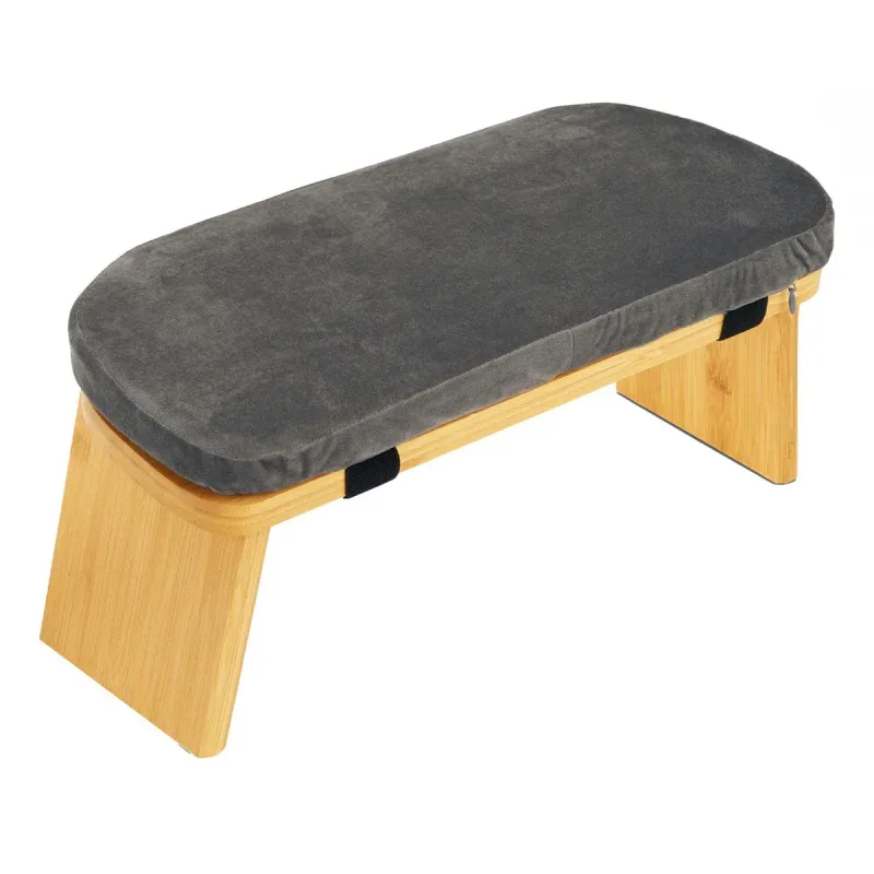 Folding Meditation Bench With Velvet Cushion Portable Yoga Bench Kneeling Stool