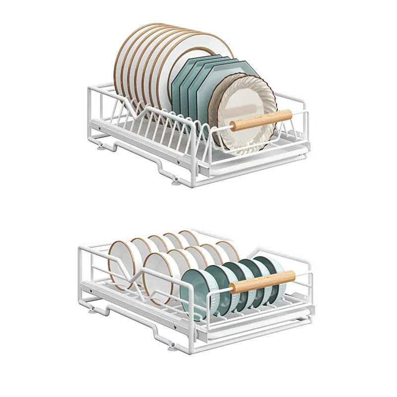 Pull Out Storage Rack Kitchen Dish Bowl Organiser Carbon Steel 40 x 30 x 13cm – Bowl Rack