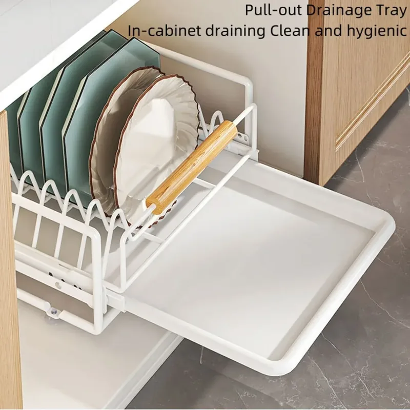 Pull Out Storage Rack Kitchen Dish Bowl Organiser Carbon Steel 40 x 30 x 13cm – Bowl Rack