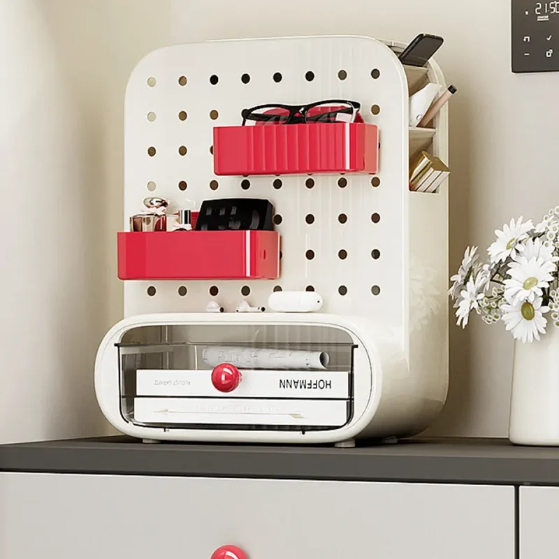 Drawer Pegboard Desktop Storage Box Space Saving for Office Home