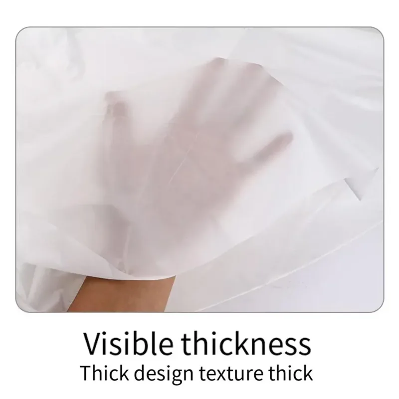 10pcs PEVA Rectangle Tablecloths Solid Colour Waterproof Party Table Covers – White
