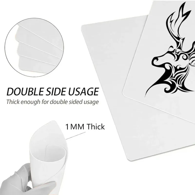 5-Piece Blank Tattoo Practice Skin Pack, White