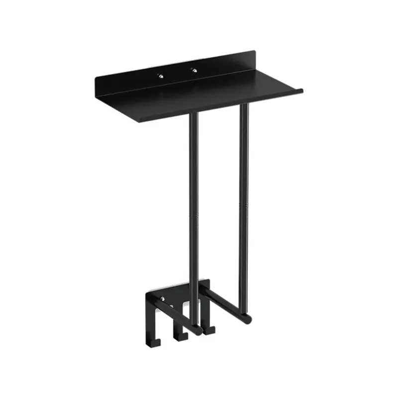 Bathroom Towel Rack Wall Mounted Storage Shelf Multifunction Holder for Toilet