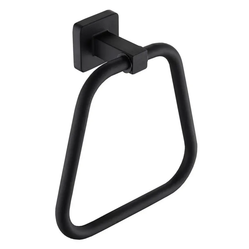 Towel Ring Rectangular Towel Rack Wall Mount Towel Hanging Ring for Bathroom