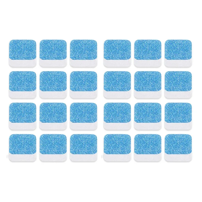 24PCS Effervescent Tablets Washing Machine Cleaner Deep Stain and Odor Removal