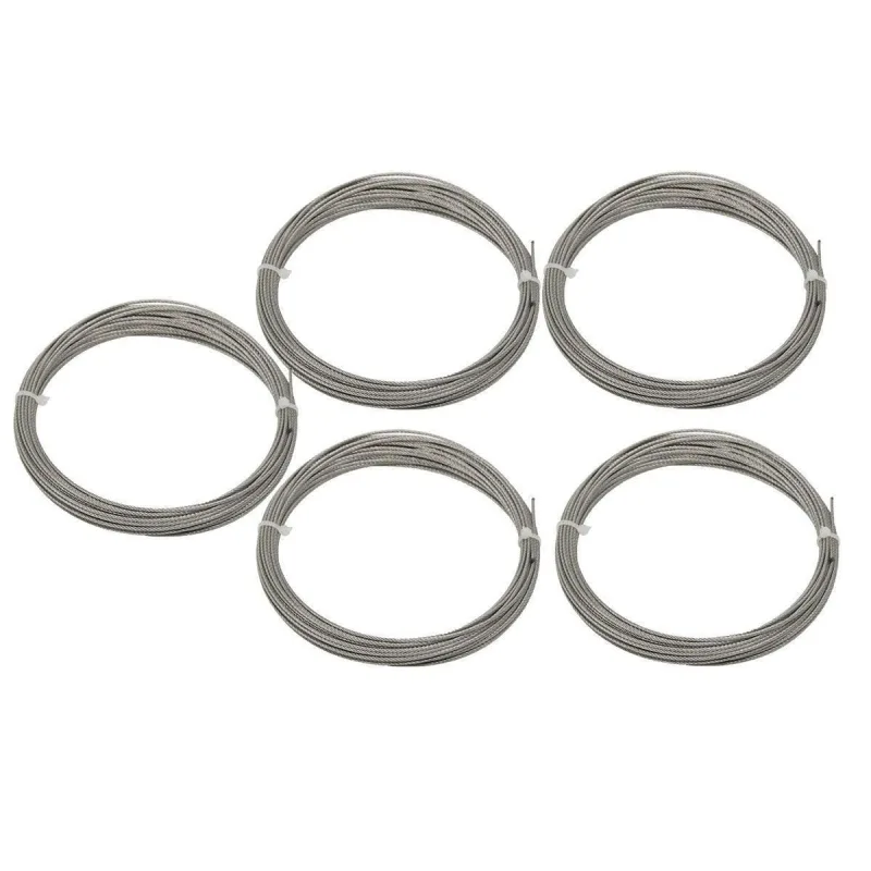 5 Rolls Automotive Glass Removal Tools Steel Wire Rope Disassembling Kit - Silver 5 Rolls Automotive Glass Removal Tools Steel Wire Rope Disassembling Kit - Silver