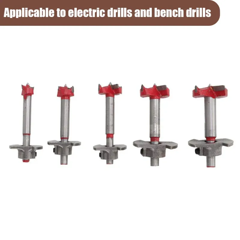 5PCS Woodworking Hole Saw Set Sturdy Durable for Wood Processing Openings Use