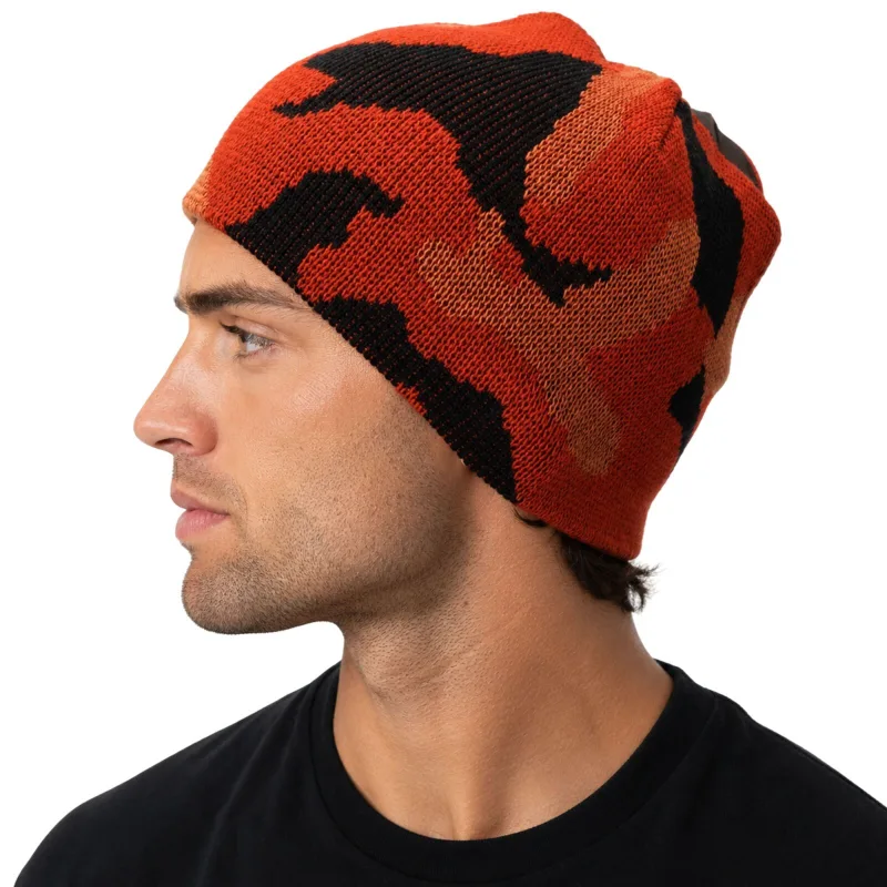 Camo Beanie Hat Winter Ski Army Military Hunting Warm – Orange Camouflage