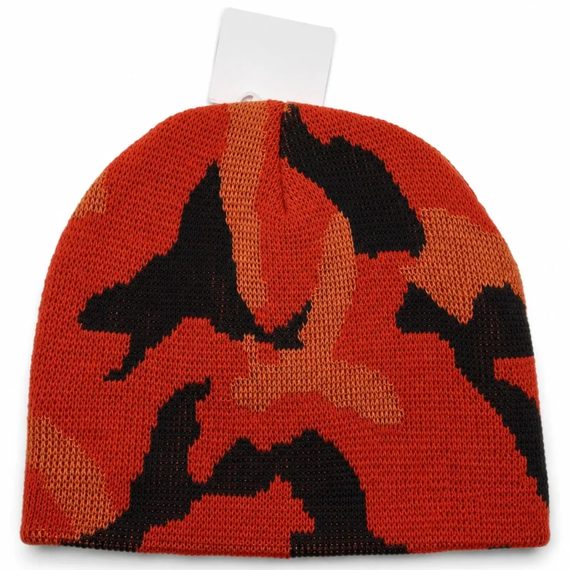 Camo Beanie Hat Winter Ski Army Military Hunting Warm – Orange Camouflage