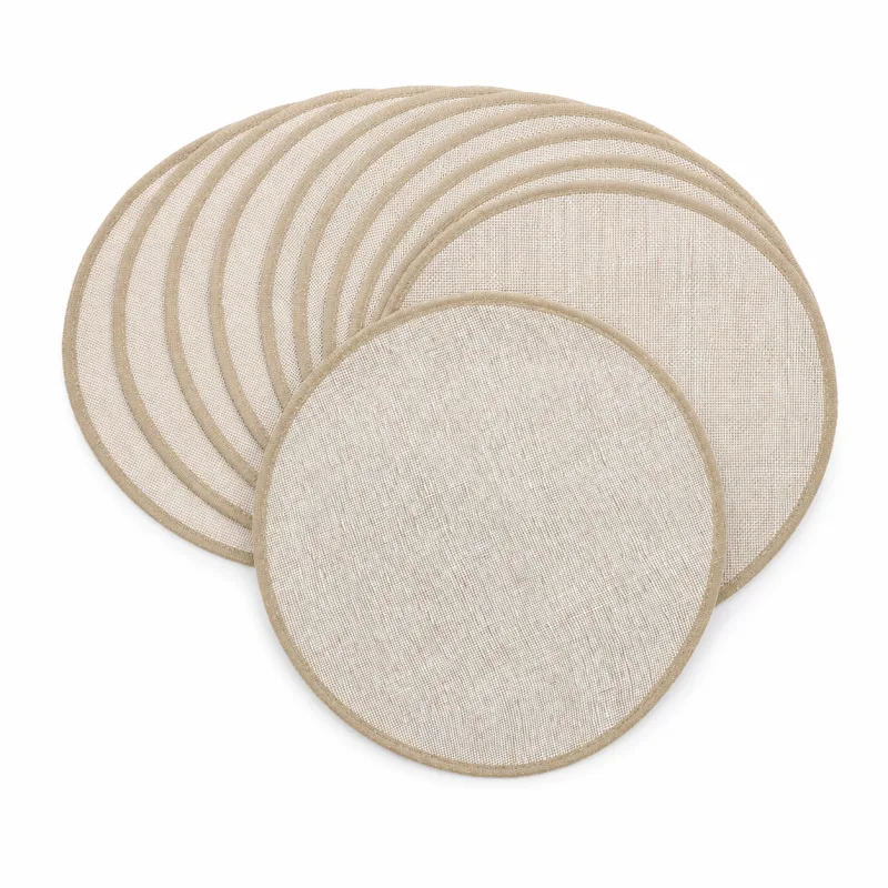 10x Reusable Cotton Steamer Cloth Mat Round 22cm