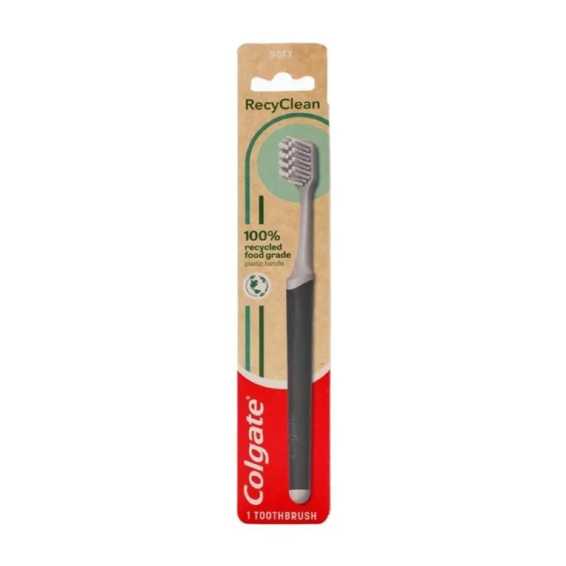 6x Colgate Toothbrush 100% Recycled Food Grade Plastic Handle Soft Bristles