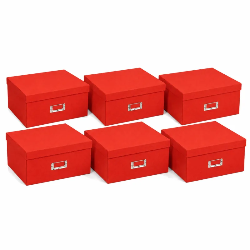 6x Italplast Eazi Fold A3 Paper Document Storage Boxes in Red 6x Italplast Eazi Fold A3 Paper Document Storage Boxes in Red