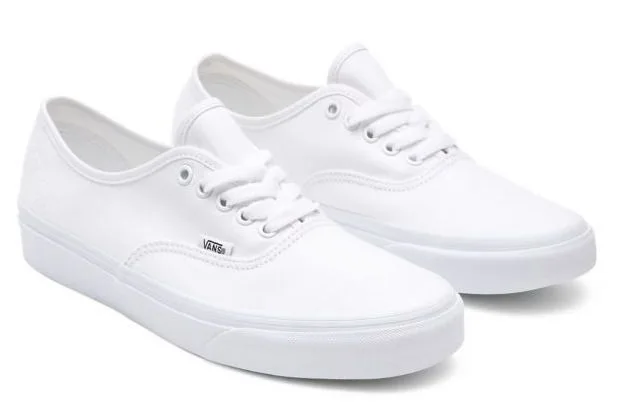 Vans Authentic Canvas Shoes Classic Skateboard Sneakers Casual - True White Vans Authentic Canvas Shoes Classic Skateboard Sneakers Casual - True White