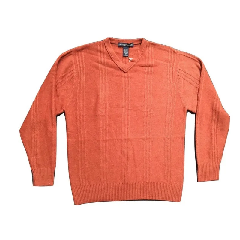 ExOfficio Mens Soy’r V-Neck Knit Sweater Jumper Pullover Eco Wool Warm Quick Dry – XL
