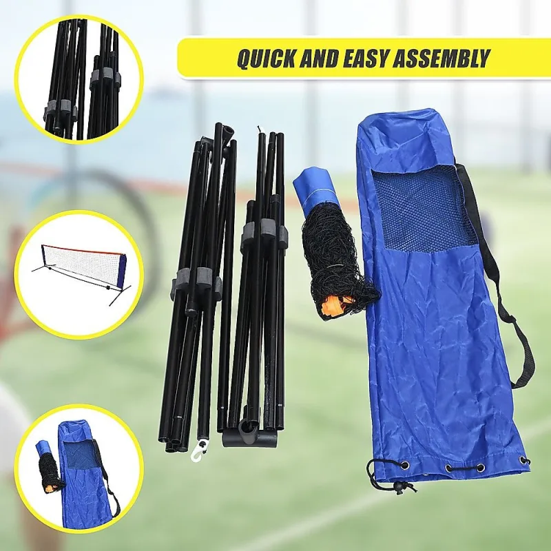 6 Meters Portable Foldable Mini Tennis Net & Post Set
